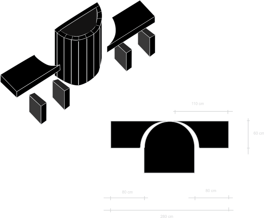 flower-pot-bench-mod-pf10 detail #1